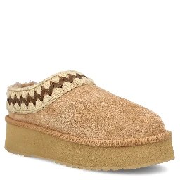 flatform shearling mules