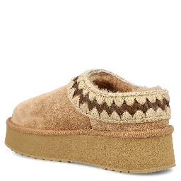 flatform shearling mules