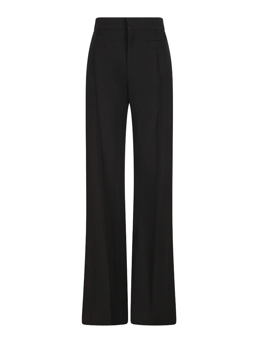 Tailored pants in soft cavalry cotton Black
