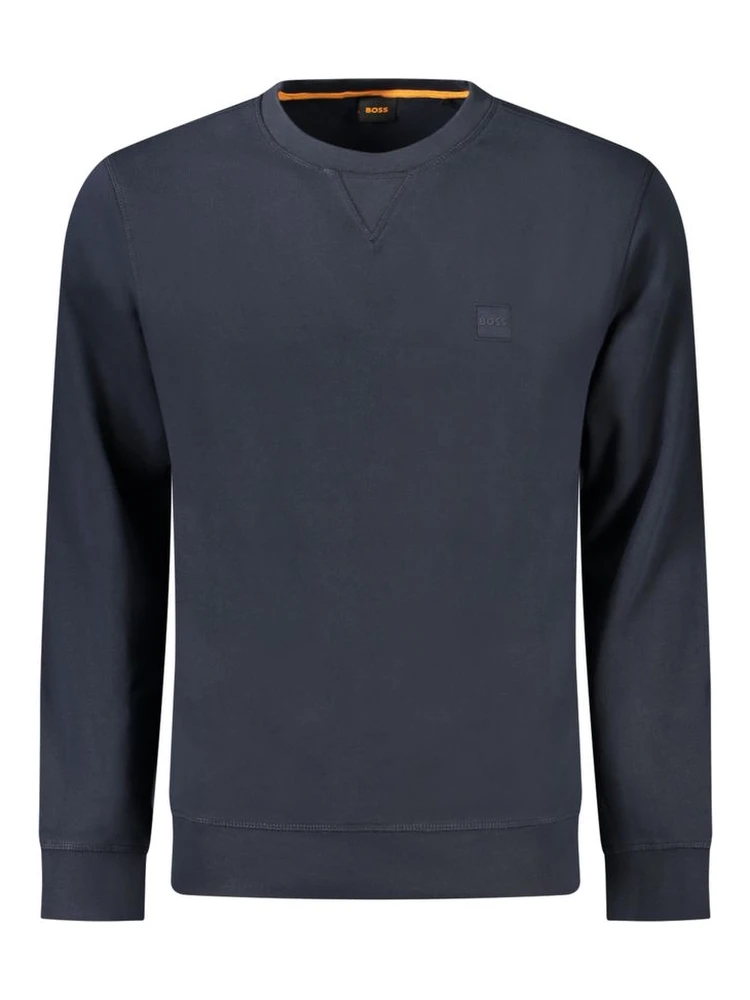 Blue Cotton Men Sweatshirt