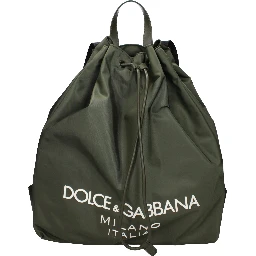 Green Nylon Backpack