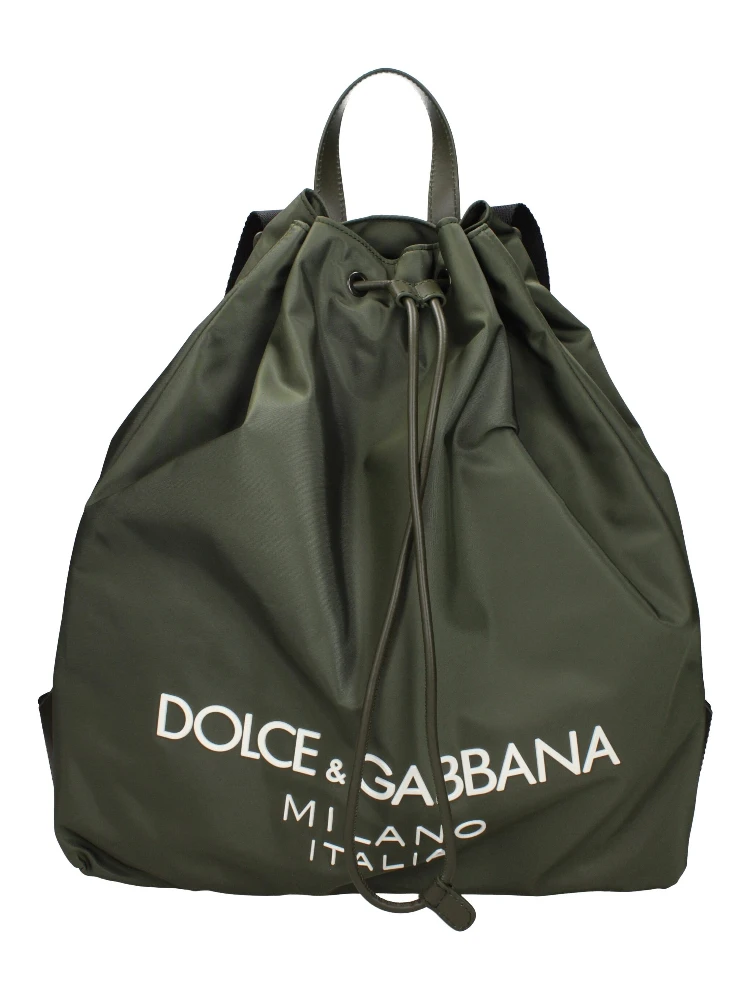 Green Nylon Backpack
