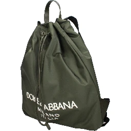 Green Nylon Backpack