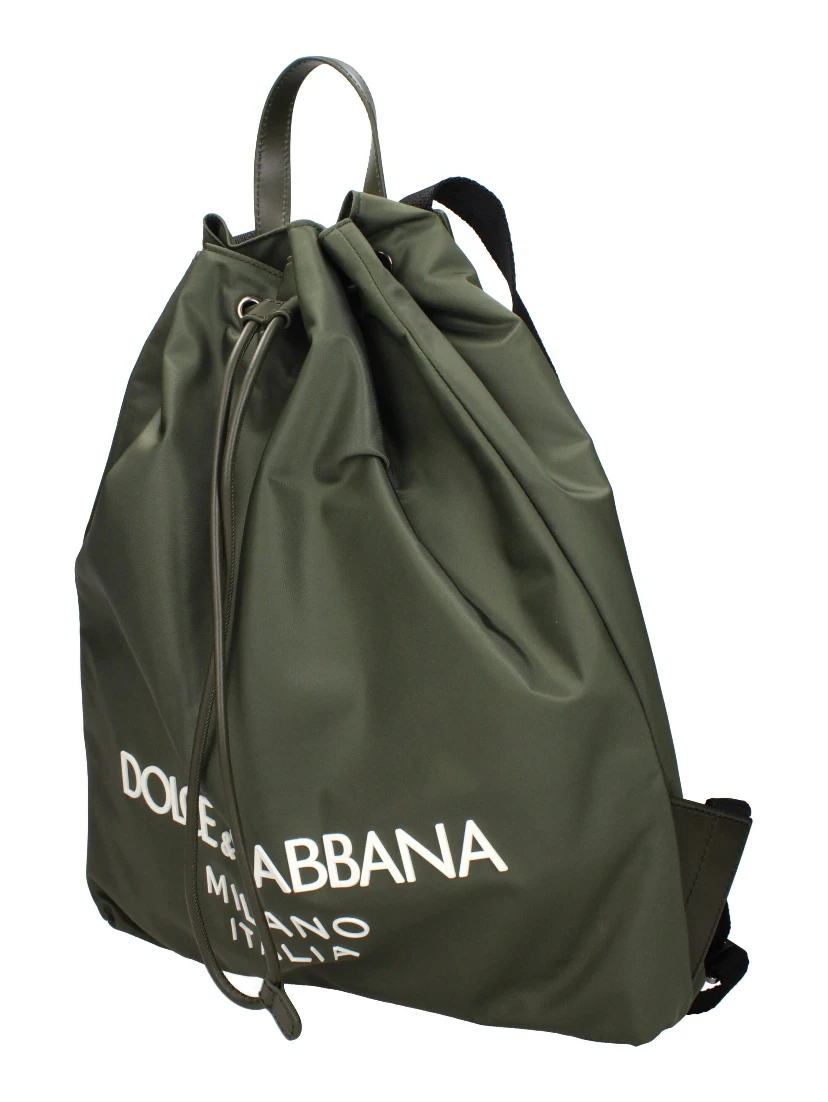 Green Nylon Backpack