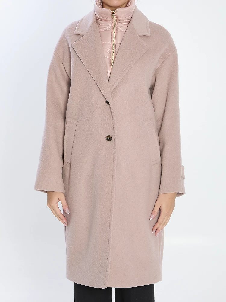 Ultralight wool and nylon coat