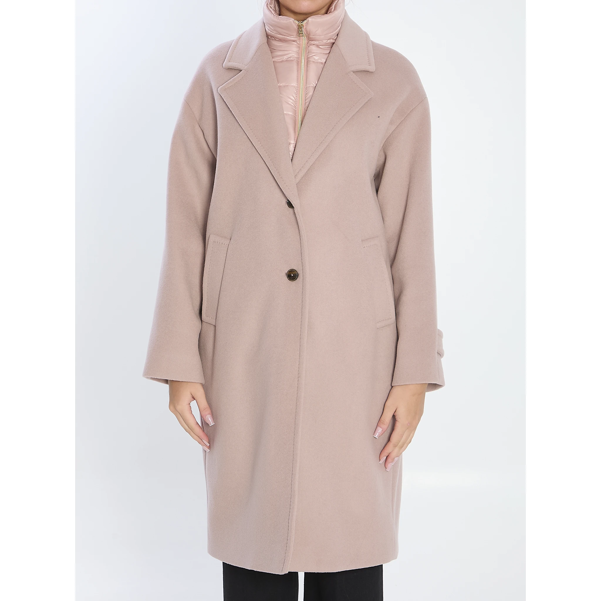 Ultralight wool and nylon coat