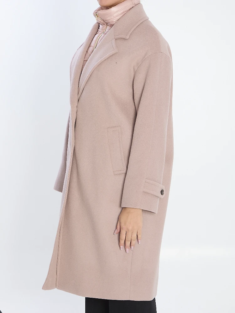 Ultralight wool and nylon coat alternative