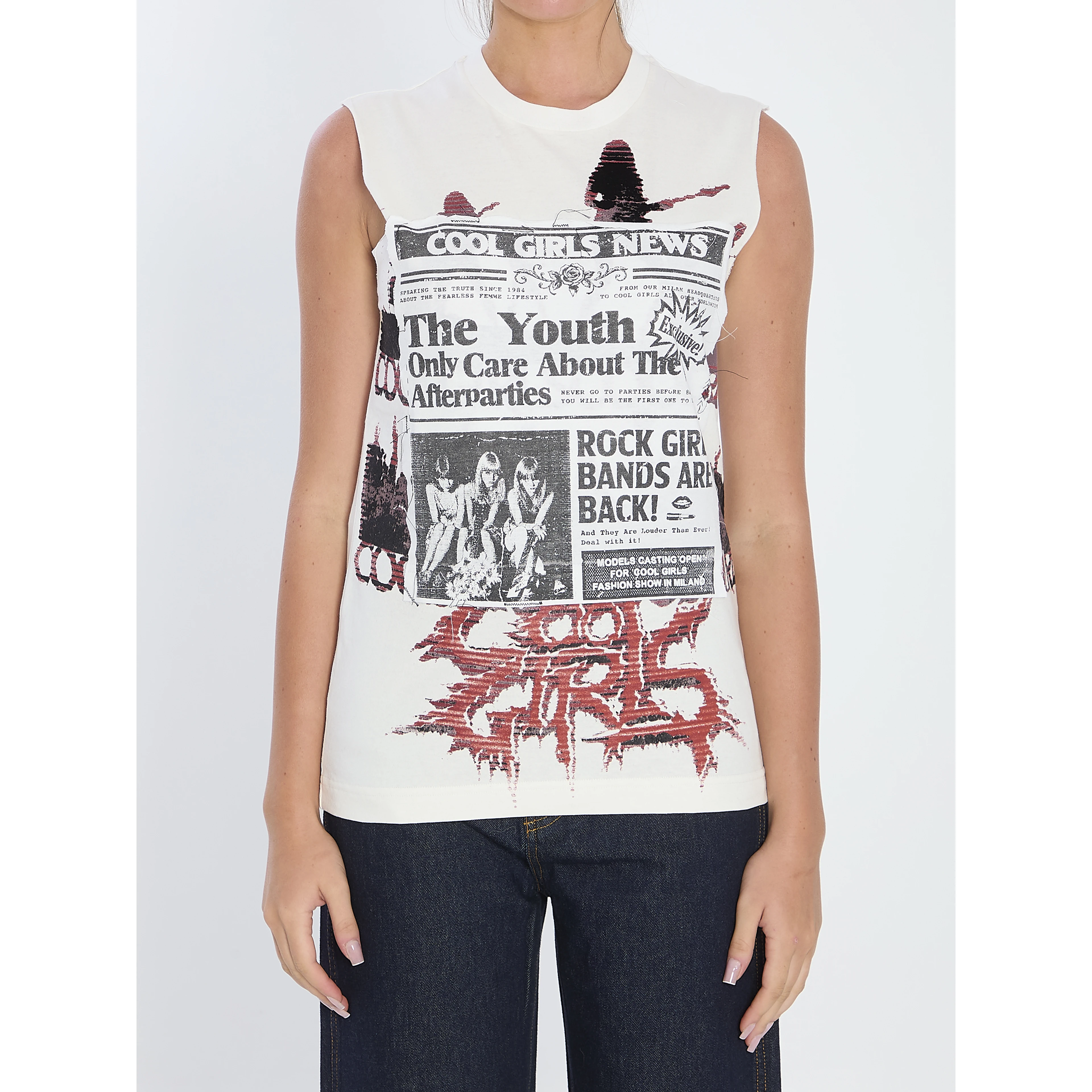 Printed jersey top