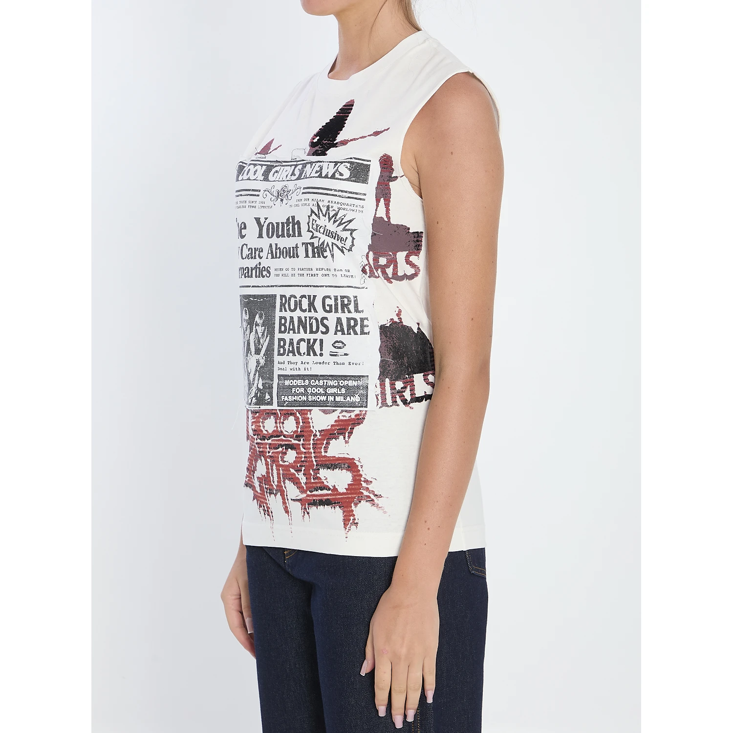 Printed jersey top