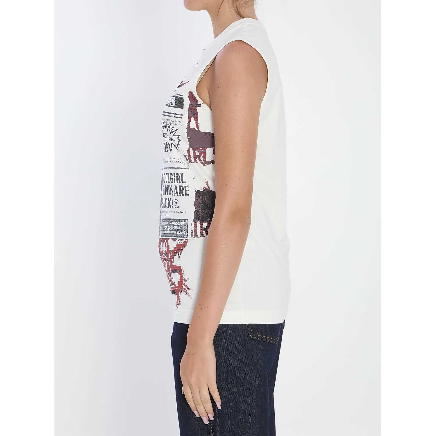 Printed jersey top