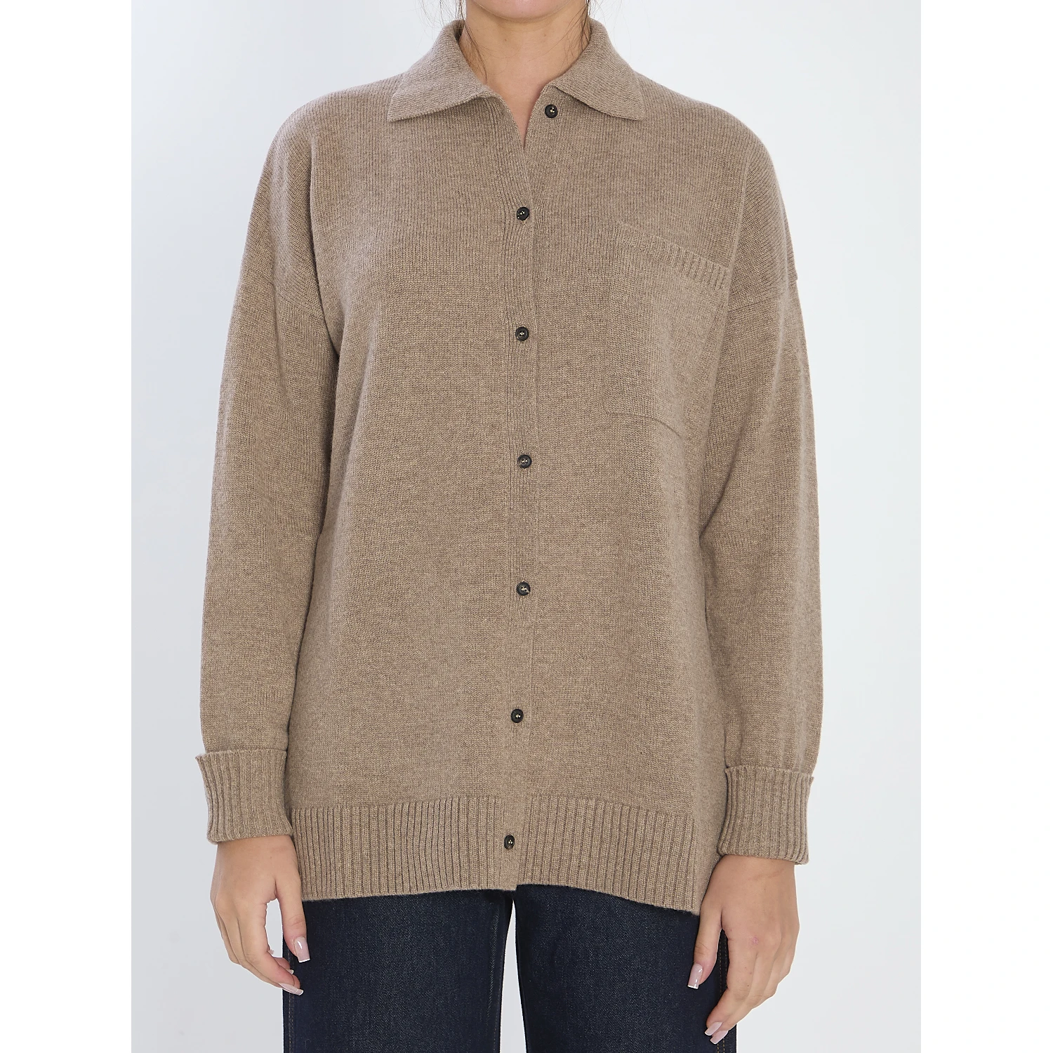 Bull cardigan in cashmere