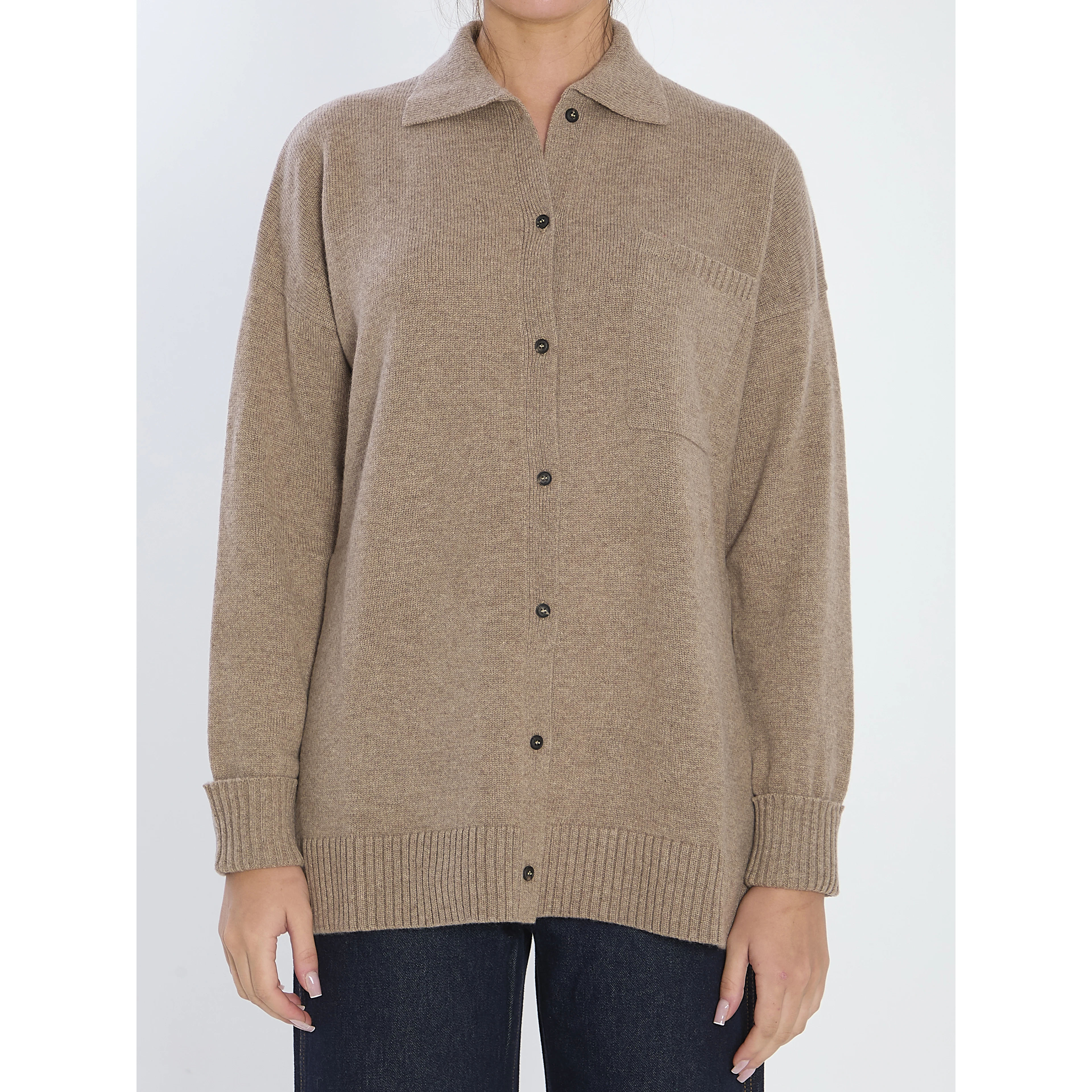 Bull cardigan in cashmere