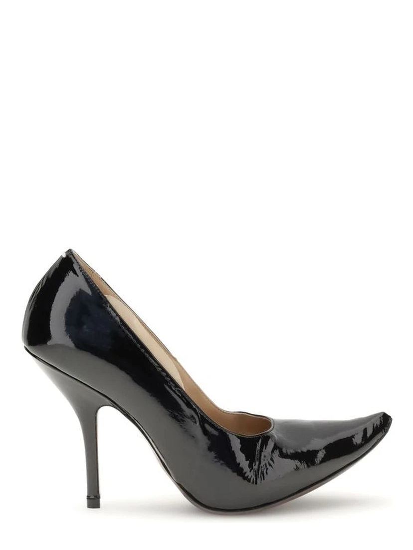 Black Calf Leather Bos Taurus High Heel Pumps