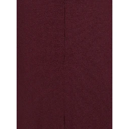 Bordeaux Midi Dress with Cape Sleeves and Cut-Out on the Front in Tech Fabric Woman