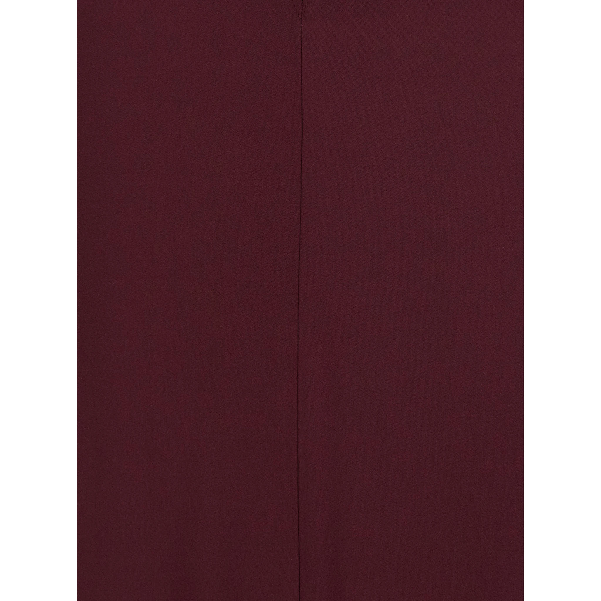 Bordeaux Midi Dress with Cape Sleeves and Cut-Out on the Front in Tech Fabric Woman