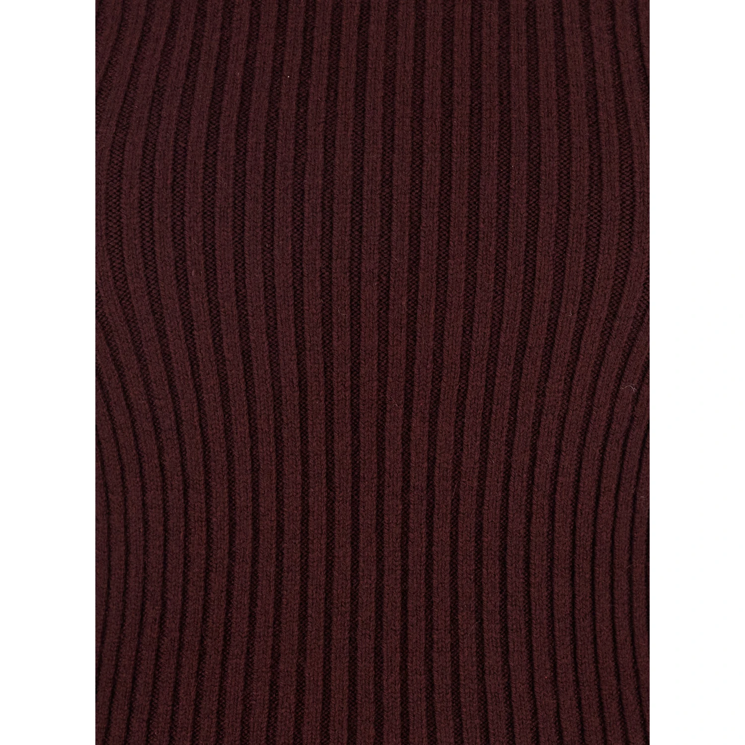 Bordeaux Turtleneck Sweater with Ribbed Design in Wool Blend Woman