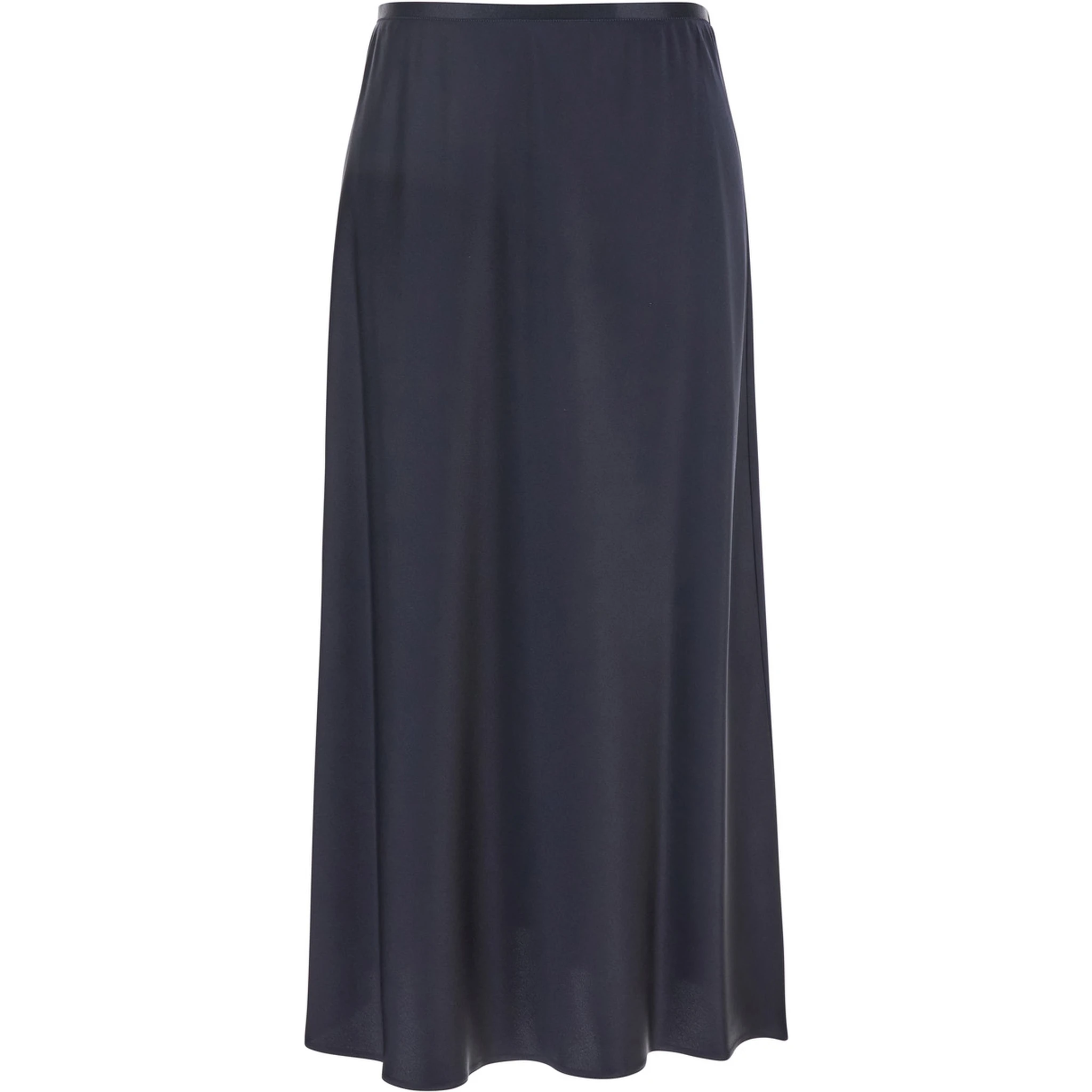Carnet Blue Midi Skirt with Elastic Waist in Silk Woman
