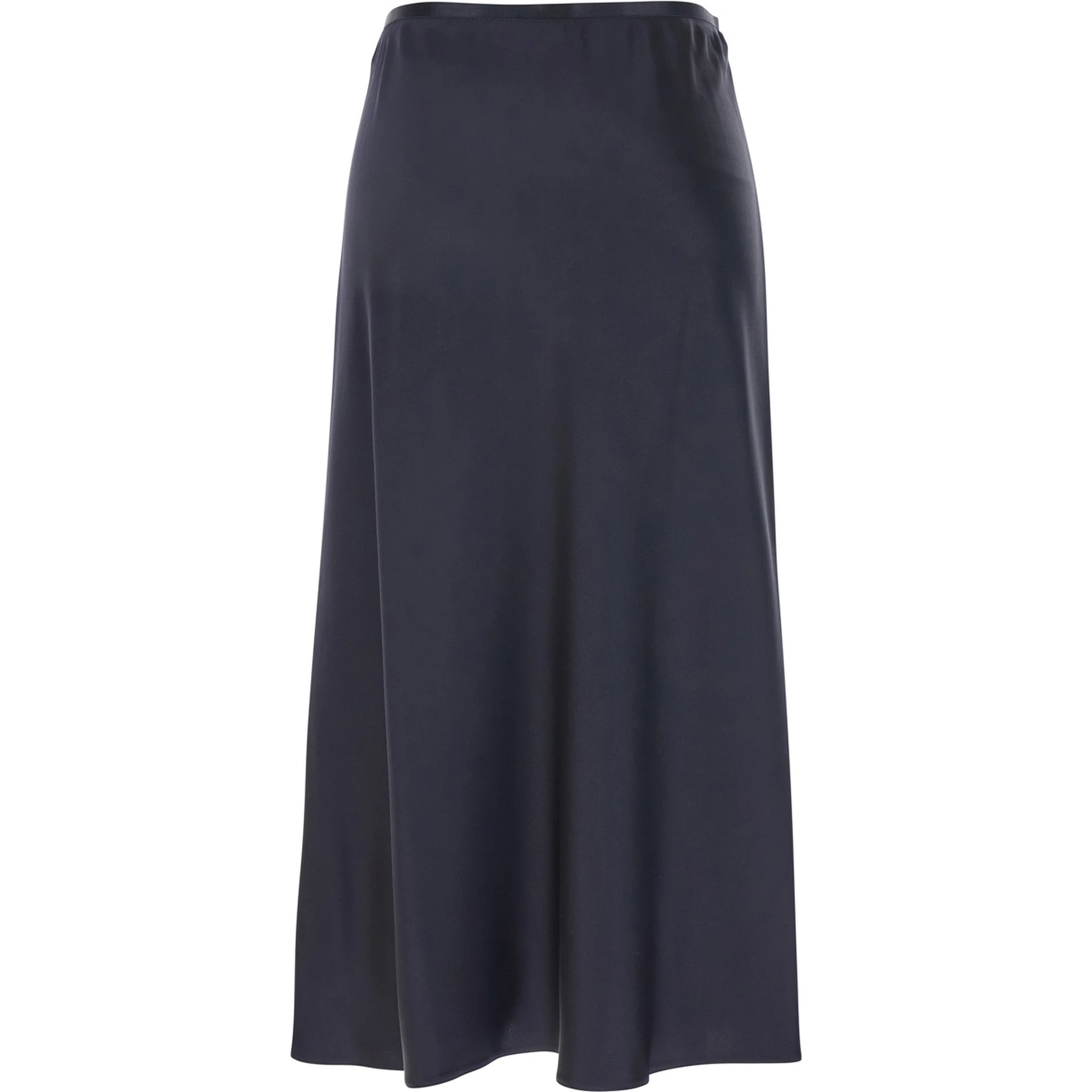 Carnet Blue Midi Skirt with Elastic Waist in Silk Woman