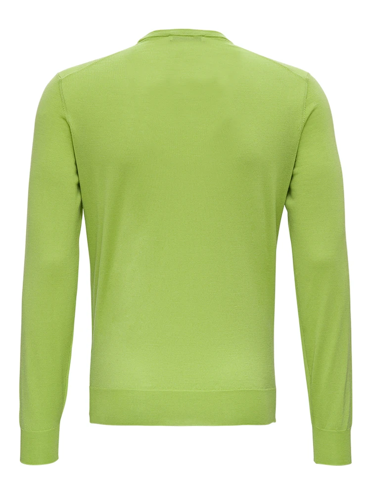 Green Crewneck Sweater in Wool Blend Man alternative
