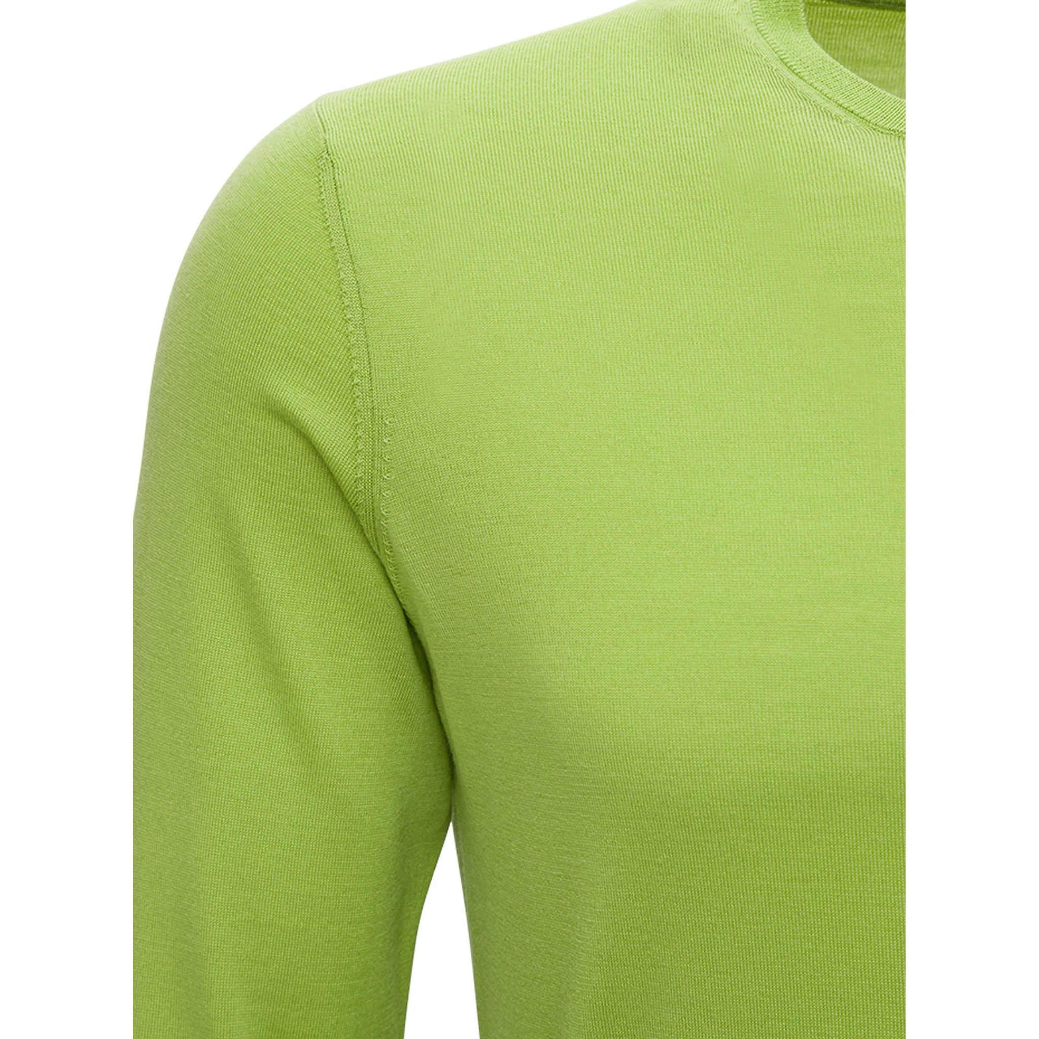 Green Crewneck Sweater in Wool Blend Man