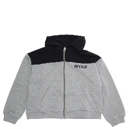 Multicolor Sweatshirt with Fixed Hood and Logo Lettering on the Front in Cotton Boy