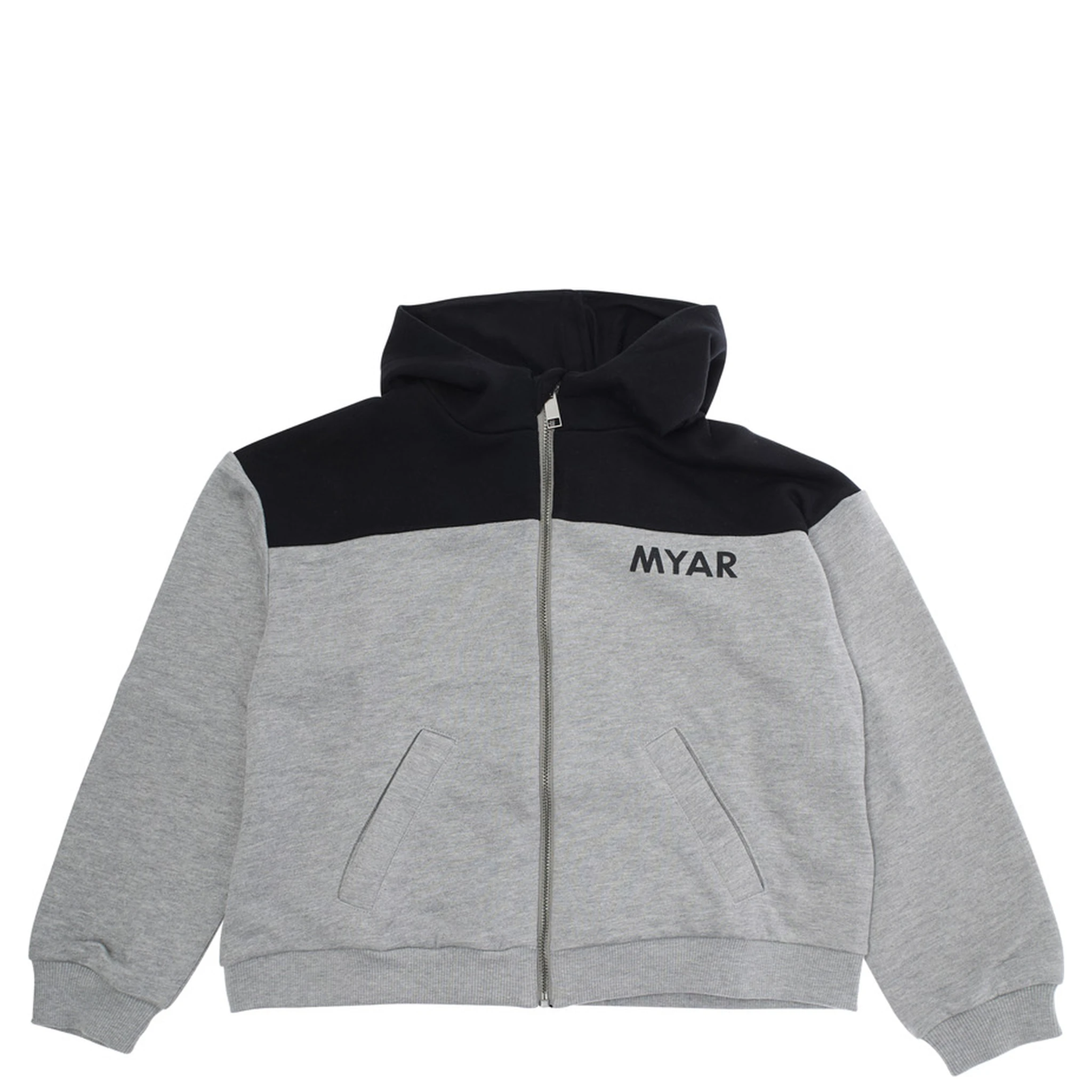 Multicolor Sweatshirt with Fixed Hood and Logo Lettering on the Front in Cotton Boy