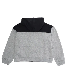 Multicolor Sweatshirt with Fixed Hood and Logo Lettering on the Front in Cotton Boy