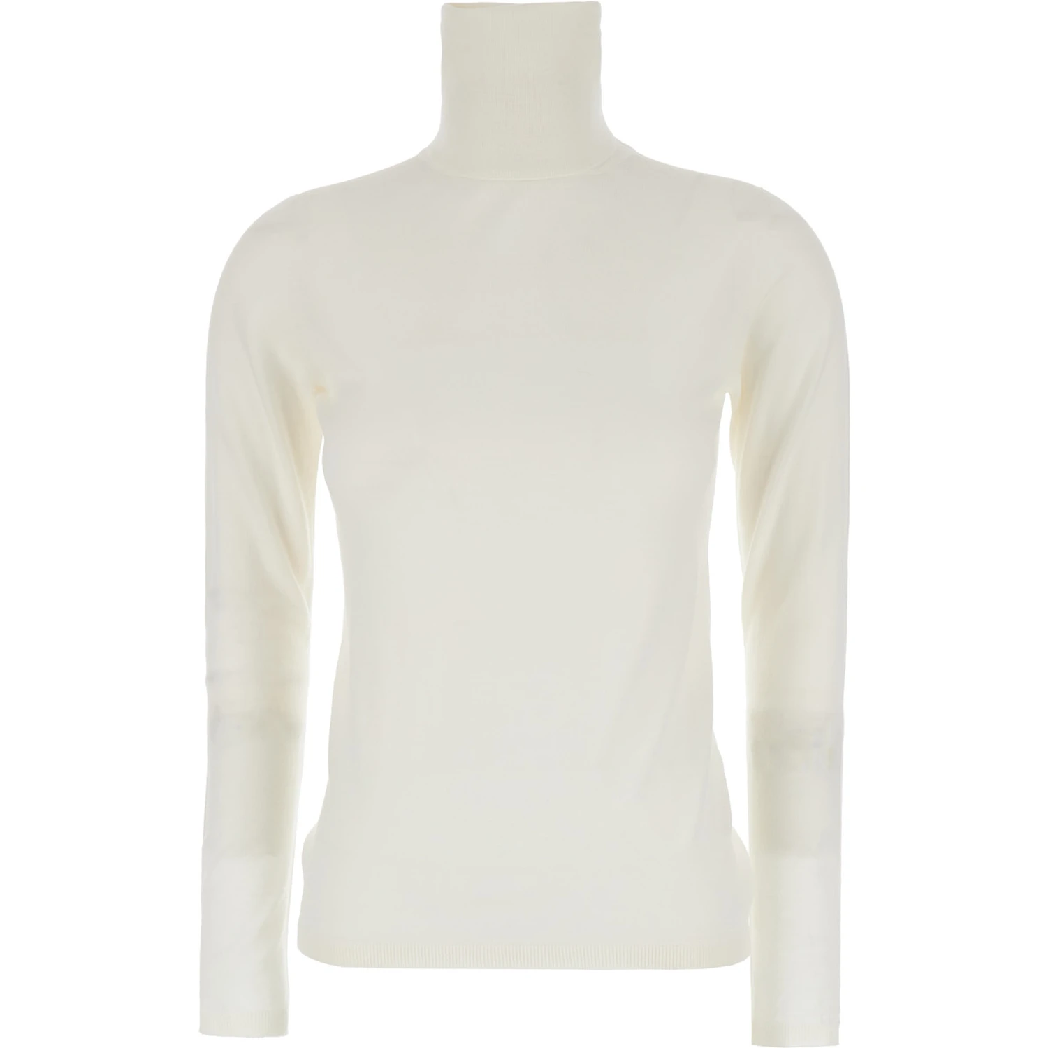 White High Neck Sweater in Wool Woman