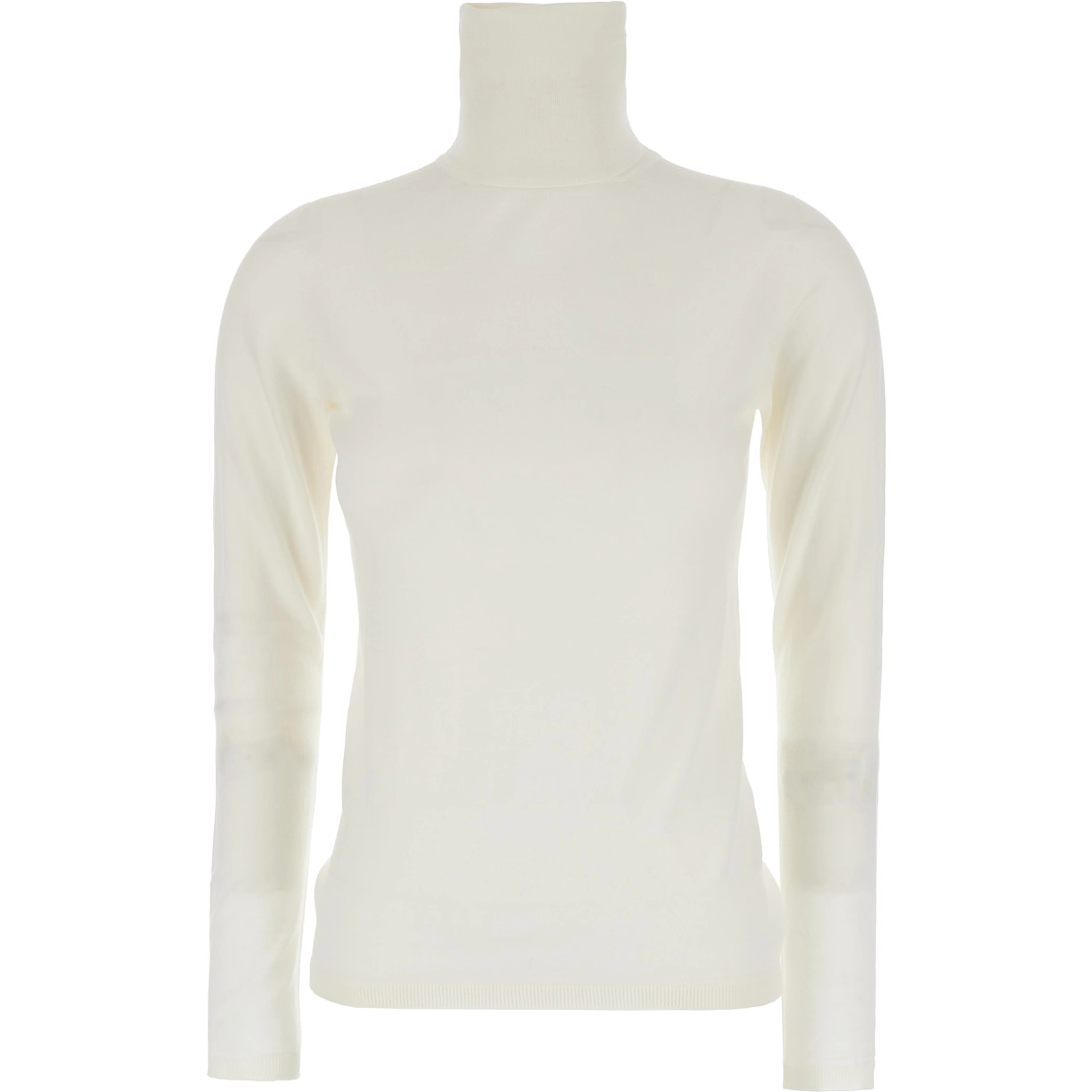 White High Neck Sweater in Wool Woman