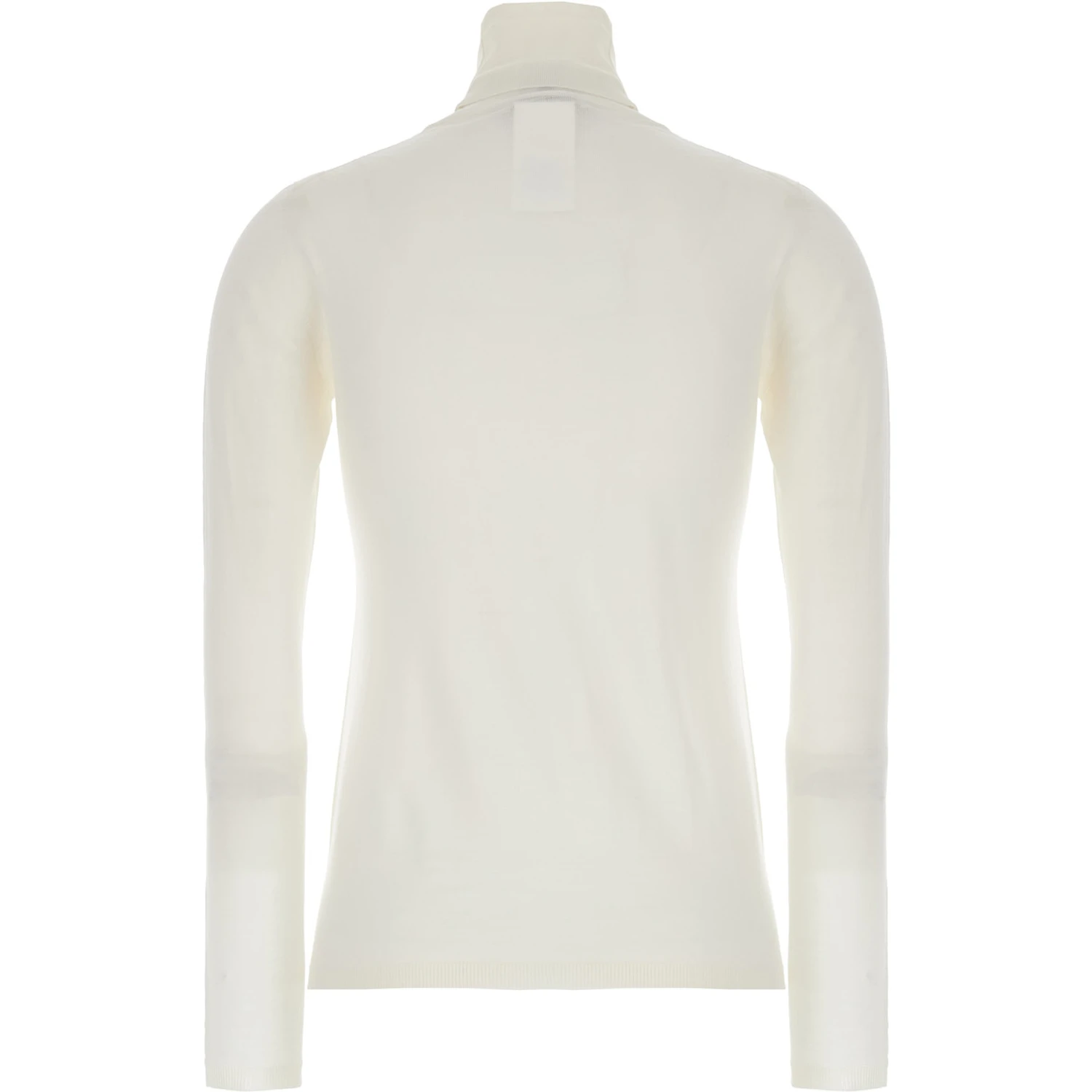 White High Neck Sweater in Wool Woman