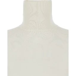 White High Neck Sweater in Wool Woman