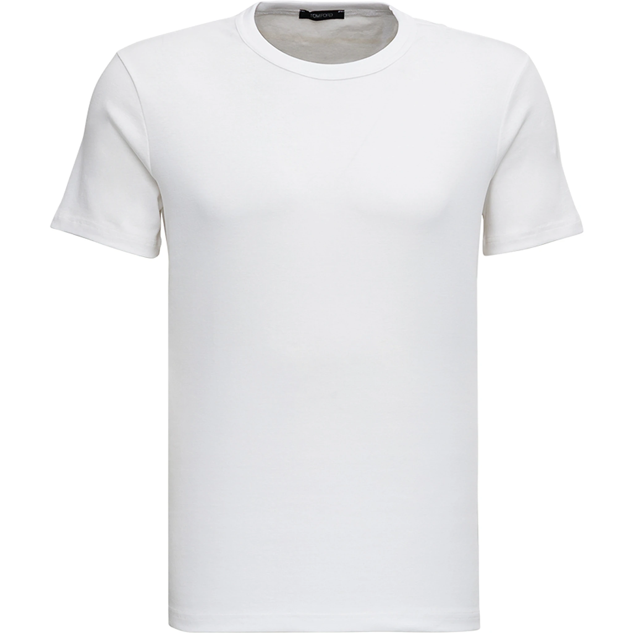 White Cotton Crew neck T-Shirt Man Tom Ford