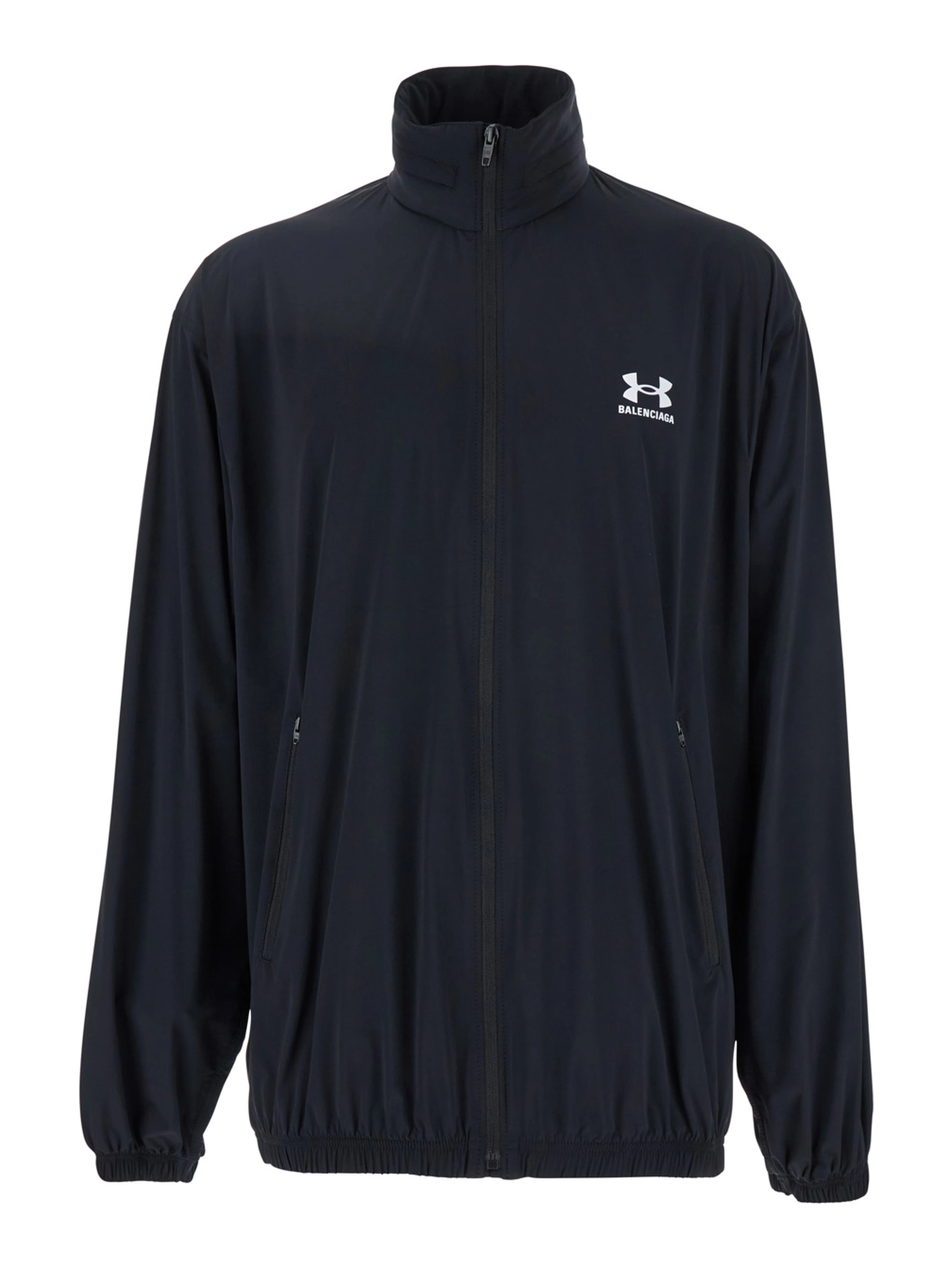 Black Jacket with Under Armour® Maxi Logo on the Back in Tech Fabric Man