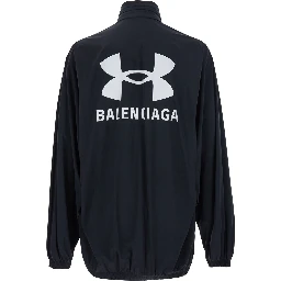 Black Jacket with Under Armour® Maxi Logo on the Back in Tech Fabric Man