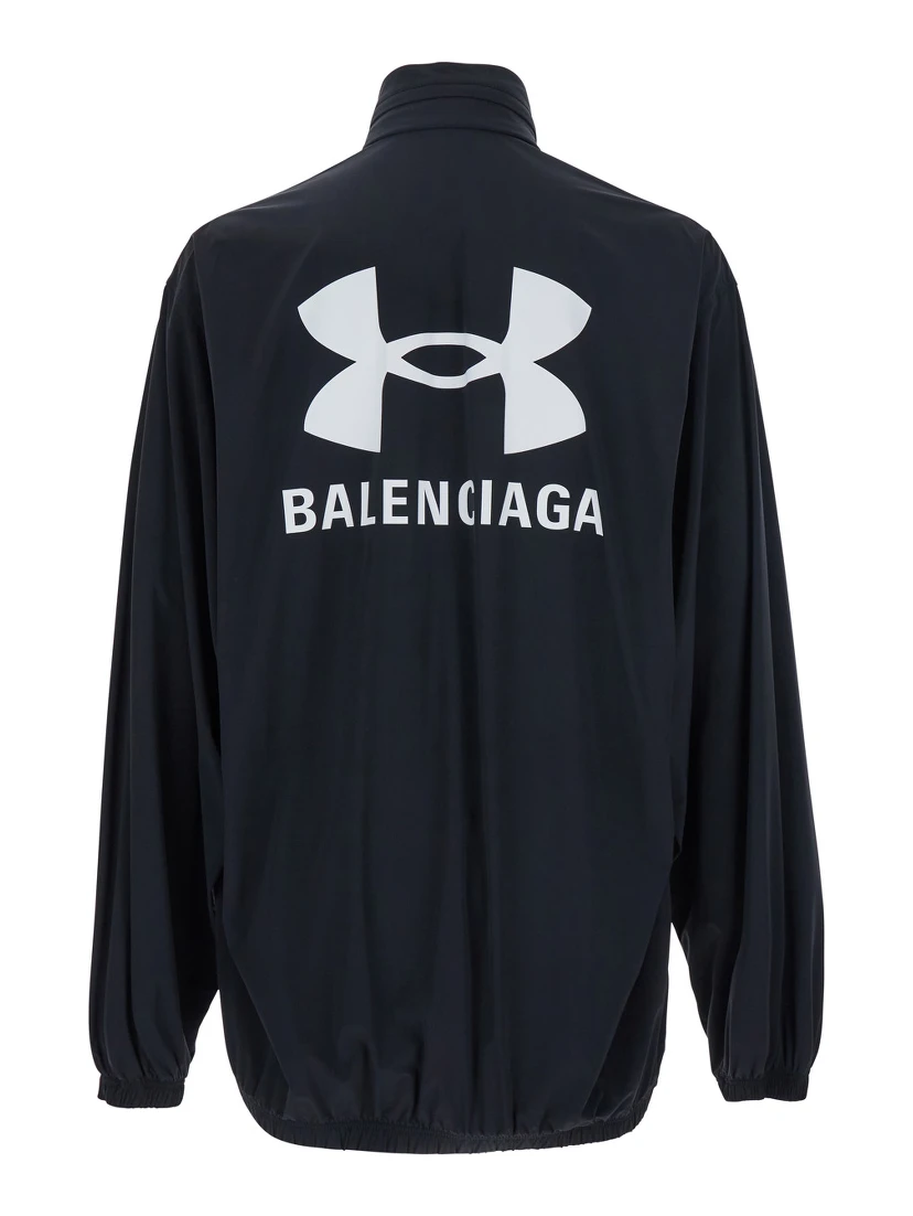 Black Jacket with Under Armour® Maxi Logo on the Back in Tech Fabric Man