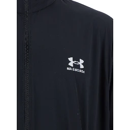 Black Jacket with Under Armour® Maxi Logo on the Back in Tech Fabric Man