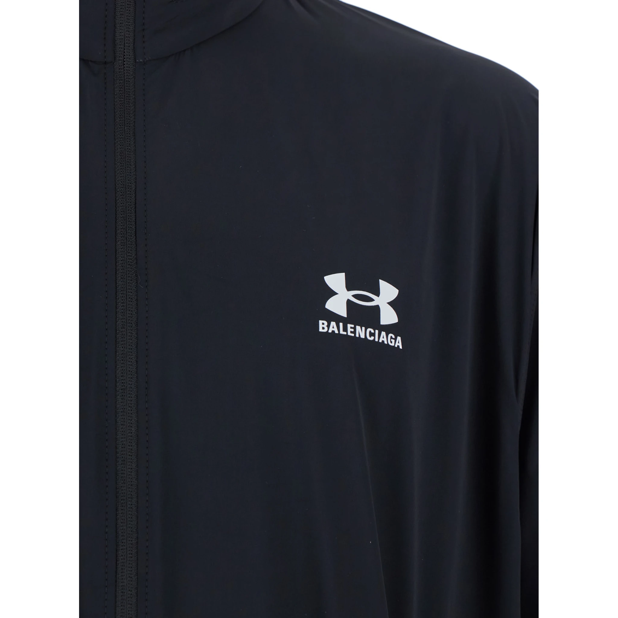 Black Jacket with Under Armour® Maxi Logo on the Back in Tech Fabric Man