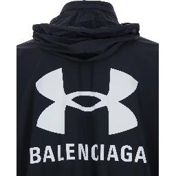 Black Jacket with Under Armour® Maxi Logo on the Back in Tech Fabric Man