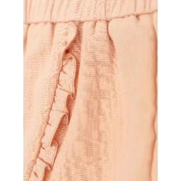 Pink Shorts with Applied Logo Patch on the Back in Cotton Baby