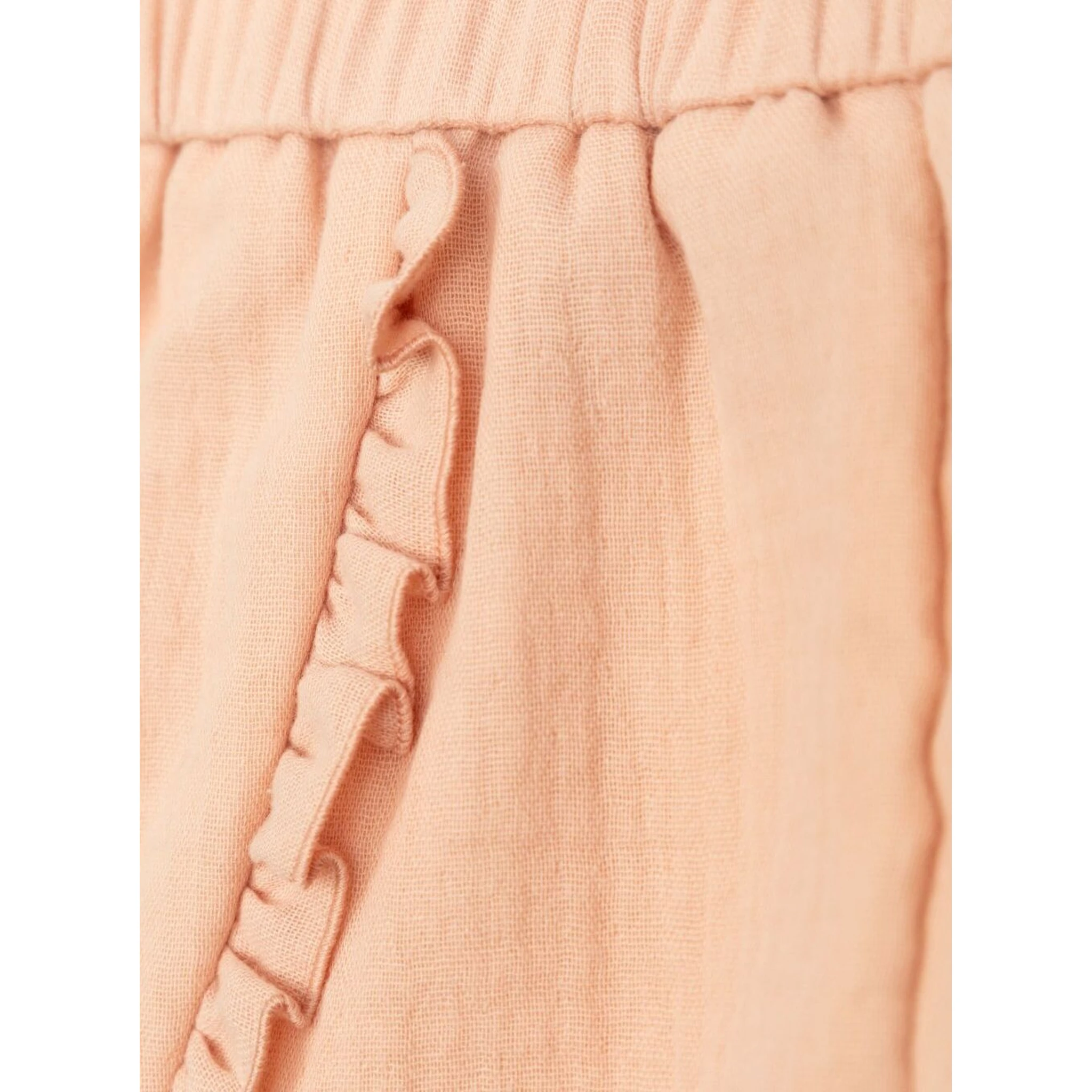 Pink Shorts with Applied Logo Patch on the Back in Cotton Baby