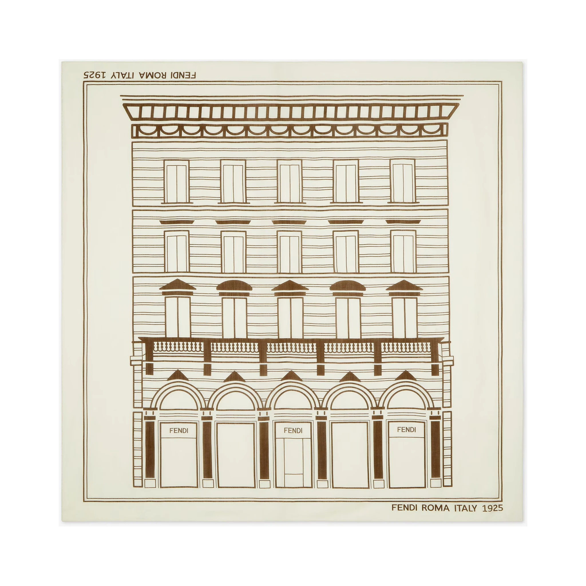 "Fendi Roma Italy 1925" shawl