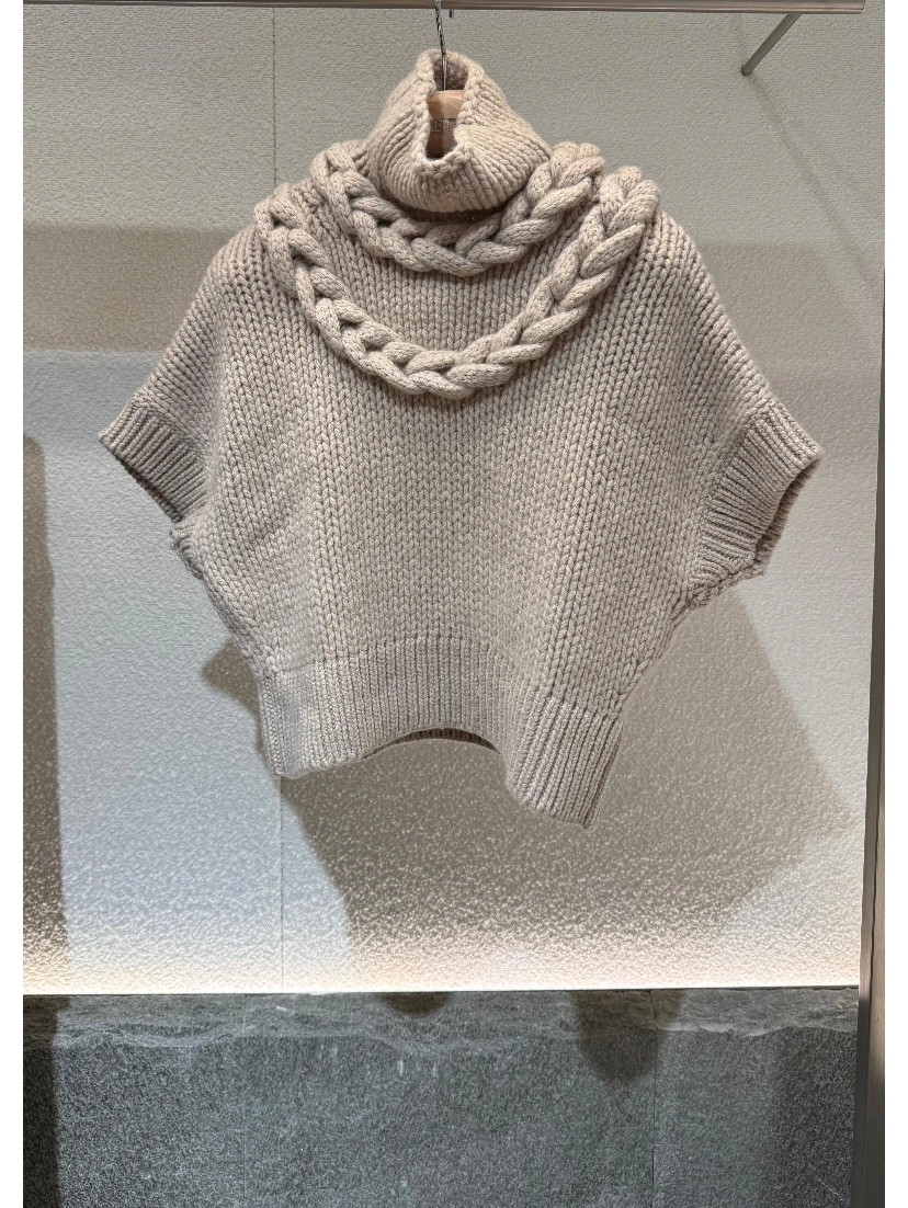 "Rodolite Biggie" sleeveless sweater in wool and cashmere