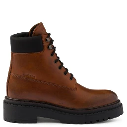 Leather and Re-Nylon ankle boots