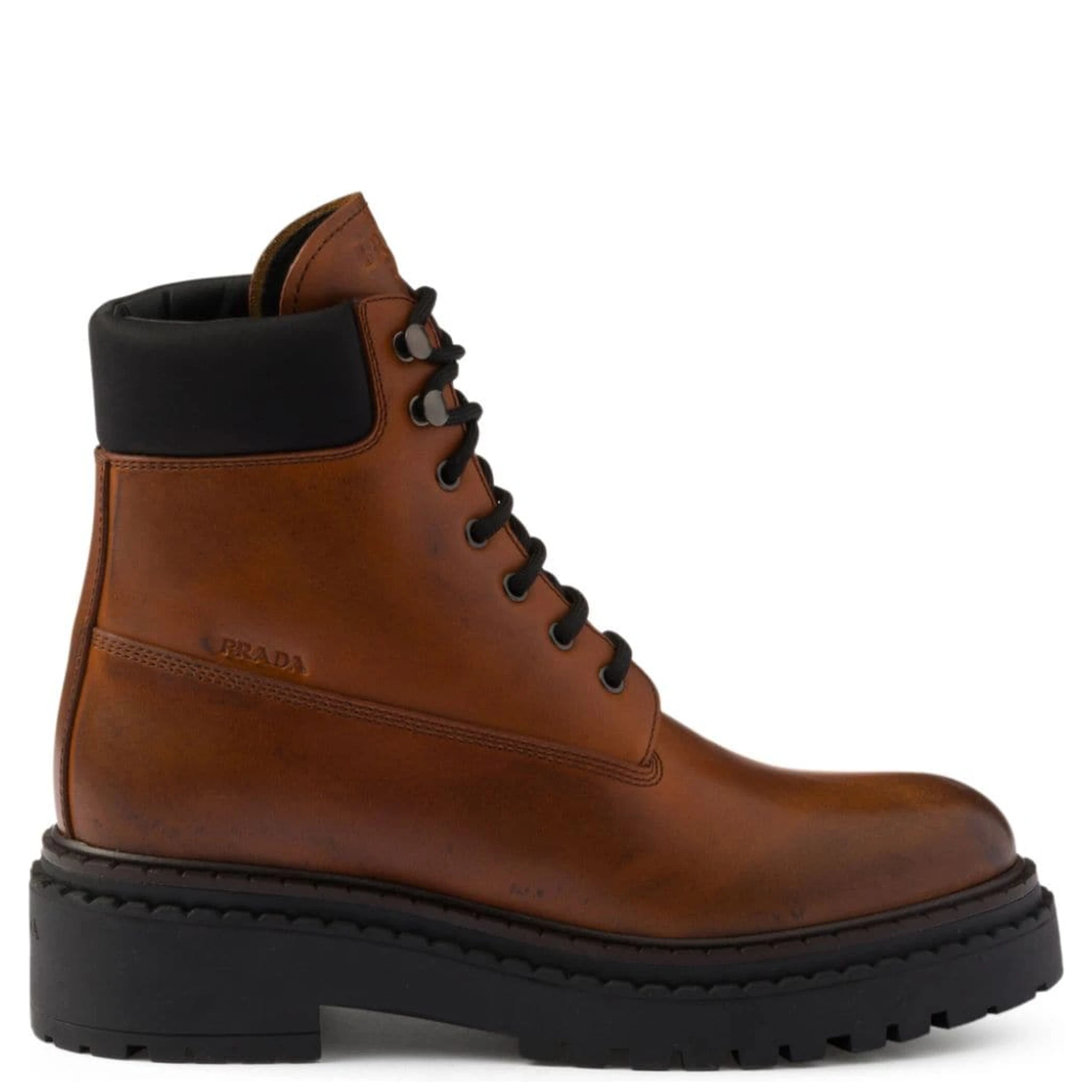 Leather and Re-Nylon ankle boots