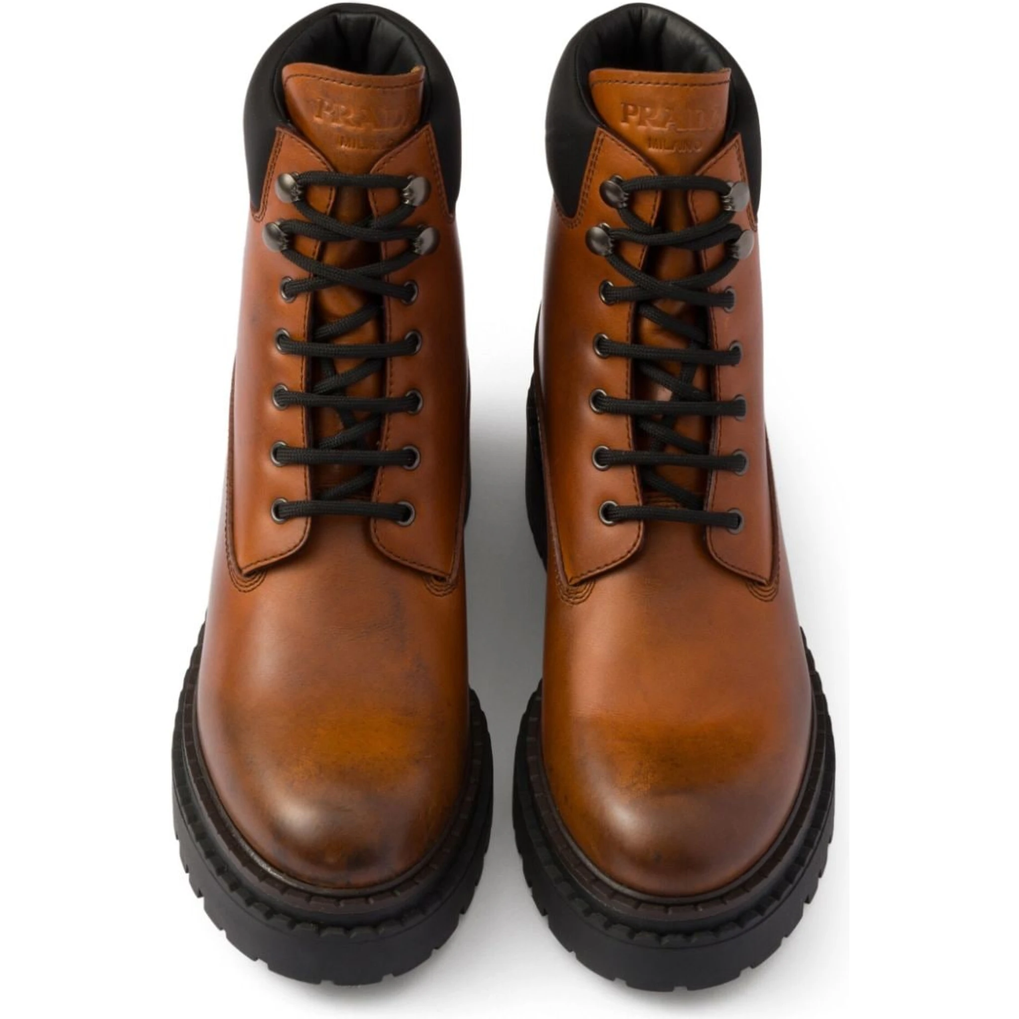 Leather and Re-Nylon ankle boots