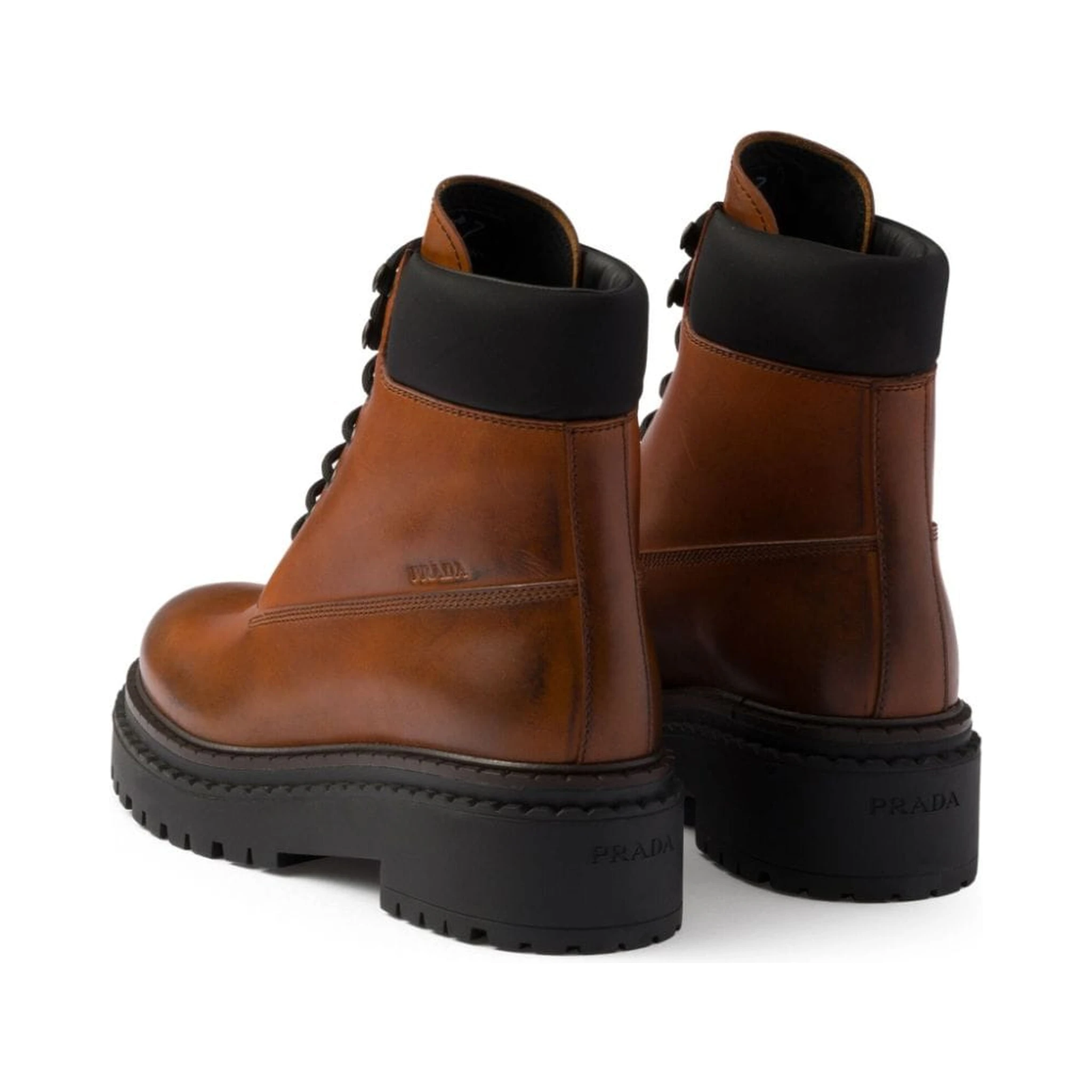 Leather and Re-Nylon ankle boots