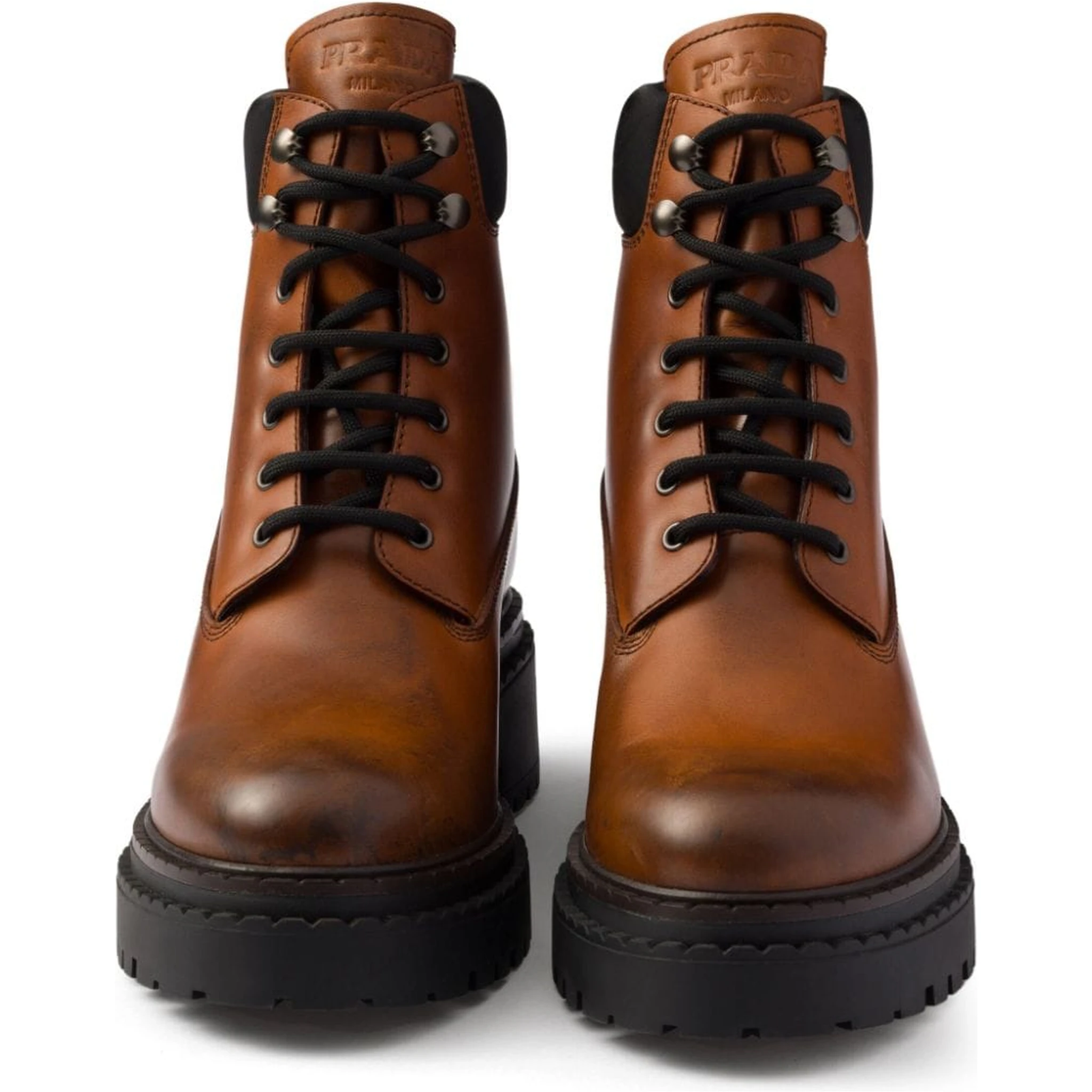 Leather and Re-Nylon ankle boots