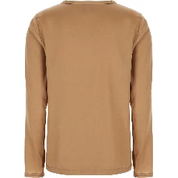 Beige Long Sleeves Blouse in Silk Woman