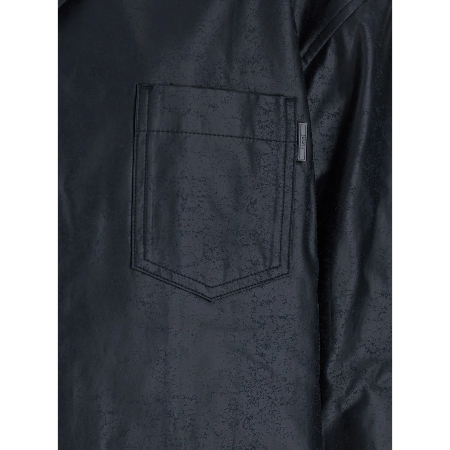 Dark Blue Shirt with Classic Collar and Chest Pocket in Cotton Man