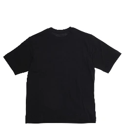 Black T-Shirt with Front Logo Lettering in Cotton Boy